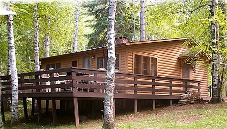 exterior of minnesota resort cabin